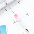 DIY plastic beaded ballpoint pen featuring pink and white gradient with fine glitter finish - Rose Red White Pink Gradient