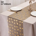 Detail of 11x236 inch golden spider web lace table runner for Halloween table decoration - Gold Small Spider