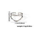 Adjustable silver fishtail titanium steel ring with double-layer twisted rope design - TYR0449 / Silver Double-layer Rope