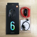 M6 Smart Band fitness tracker in red with magnetic charging cable and manual - Magnetic Style (Hryfine) / Red