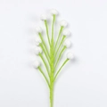 Handmade knitted snowberry bouquet with white berries and vibrant green stems - Sheng Tang - Snow Fruit Bouquet (white)