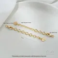 14K goud gevulde 7cm verlengketting met karabijnsluiting en klaver hanger - Klaver Hart 14K Verguld