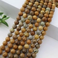 Perles en pierre naturelle aux tons terreux pour la création de bijoux DIY uniques - 4mm (Environ 90pcs) / Pierre d'Empereur Jaune