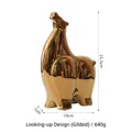 Minimalist gold-plated ceramic horse statue decor with a glossy polished finish - Head Held High Style / Gold Plated