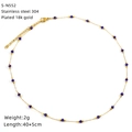 Detailed view of beaded gold necklace with blue faceted stones and 5cm extension chain - Gold Chain Blue Faceted Beaded Style (S-N552)
