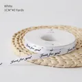 White 1cm wide ribbon with Just for you print for floral and gift packaging - EU 40 / 1.0 Printed Ribbon-White