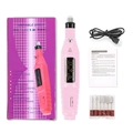 Kit fresa per unghie elettrica rosa con sei punte in metallo e cavo USB - A106-10 Rosa USB In Scatola