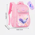 Pink dreamland girl and whale school bag set with matching pencil case dimensions - Large Pink Whale + Pencil Case