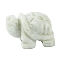 Natural light green and white jade turtle statue with smooth polished stone texture - Xiu Jade / S
