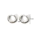 Minimalist silver thick hoop earrings for women made of durable titanium steel - Silver - 10mm Inner Diameter