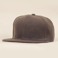 Classic dark brown snapback hat with flat brim and 6-panel structure for outdoor sports - Coffee Brown