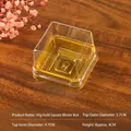 Golden square pastry packaging box with transparent lid for 50g cakes and mooncakes - 50g Square / Gold