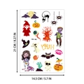 Tijdelijke Halloween tattoos met pompoenen en spoken, afmeting 21x14,5 cm - HW-002 Stijl