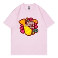 Pink Father's Day cotton T-shirt with Happy Father's Day typography and casual crew neck - XS / Style 317 / Pink