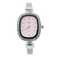Damen-Quarzuhr mit Netzarmband, ovalem rosa Zifferblatt und silbernem Edelstahlband - Rosa Zifferblatt mit arabischen Ziffern