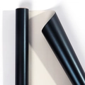 Matte black aluminized paper roll for premium gift wrapping with a textured finish - 43cm*10m / Matte Black