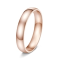 Minimalist 4mm rose gold dome ring with a high-polished mirror finish for comfort - Rose Gold