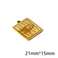 18k gold plated stainless steel rectangular evil eye pendant charm 21mm by 15mm - 21*15mm Rectangle Eye