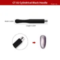 Cat eye nail magnet tool CT-01 with black handle for professional glitter effects - CT-01 Cylindrical Black Handle