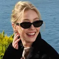Elegantes gafas de sol polarizadas cat-eye negras para mujer con estilo retro coreano - Estilo GM Ojo de Gato Negro