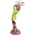 Estatua de la Diosa del Bosque en resina estilo madera con texturas de raíces de árbol - W30 Mujer-Marrón