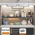 Extendable black single-tier under-sink organizer with adjustable shelves for kitchen cabinets - Single Tier 5 Boards / Classic Black