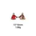 Detail view of 15x16mm Christmas hat pendants with dimensions and weight specs - Red Christmas Hat (15*16mm)