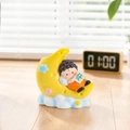 Cartoon boy sleeping on yellow moon statue decoration for car dashboard ornament - 1081-16 Good Fortune Monk / Resin Star Lights