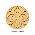 Beige 160mm silicone heat resistant mat with geometric cutout floral pattern - 16cm / Khaki