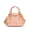 Pink shell-shaped mini bag for kids with gold hardware and removable shoulder strap - Pink