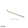 25x1.5mm golden stainless steel flat head pins for DIY jewelry making and earring design - 25*1.5mm (KLJ543-Z) / Gold