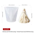 Wedding dress bride silicone mold for DIY candles with detailed floral texture - Wedding Dress Promise GJ-278