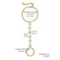 Bracciale a tre strati con fiocco, turchese e perle con misure della lunghezza - Catena in Vetro Bordata (S2406-2)