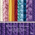 6x6 Woolen Texture paper pad with 12 colorful knitted designs on 160gsm cardstock - R2346 24 Sheets