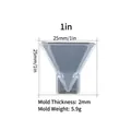 1-inch high transparent silicone pyramid mold for DIY crystal epoxy resin casting - 1 Inch Pyramid Mold