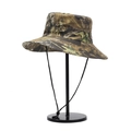 Sombrero de pescador camuflaje jungla con cordón ajustable y rejillas transpirables - Talla única / Camuflaje Verde Militar