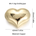 Golden heart pendants made of high-quality copper with clear weight and size dimensions - Ysn025-01 / 18K Gold