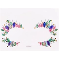 Multicolor rhinestone face jewels FG311 with pink, blue and purple crystals for makeup - FG311 Symmetrical Gem Style