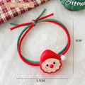 Cute Santa Claus hair tie with red and green elastic bands for Christmas hairstyle - 4# Bicolor Hair Tie - Santa Claus