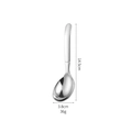Polierter Dessertlöffel aus Edelstahl, 14,5x3,8 cm, 36g Gewicht für den täglichen Gebrauch - 316L Edelstahl - Klein