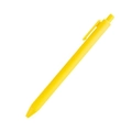 Vibrant yellow push-button plastic ballpoint pen in a Morandi macaron color finish - Bright Yellow