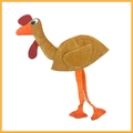 Funny plush Thanksgiving turkey hat with hanging legs and red wattle for festive parties - One Size / Long Legged Turkey Hat