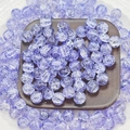 Macro detail of 10mm purple cracked glass beads for DIY jewelry making and crafts - Light Purple