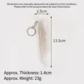 Portachiavi realistico a forma di gamberetto bianco con texture traslucida a gelatina - Stile portachiavi / Gambero dritto trasparente (senza occhi)