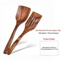 Acacia wood kitchen utensil set with solid spatula and slotted turner for non-stick pans - Confusa Acacia 2-Piece Set / Approx. 220g