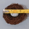Artificial bird nest with speckled egg, 7-8cm natural twig design for Easter decor - 6CM Rattan Bird Nest