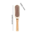 Rectangular beech wood massage hairbrush with anti-static bristles and ergonomic handle - Small Rectangular Paddle Brush