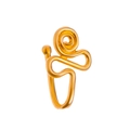 Faux piercing de nez en forme de U doré avec fil enroulé et motif en spirale - Style Spirale Enroulée / Or (A-756)