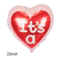 22-inch heart-shaped baby shower foil balloon with pink plaid pattern and It's a text - 22 Inch It's a Girl Pink
