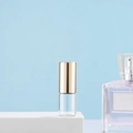Compact 1ml-10ml transparent glass roller bottle for perfume with elegant gold cap - 2ml Gold